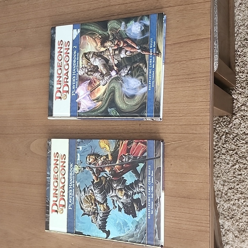 Dungeons and Dragons 4th Edition Players Handbooks 1& 2  Core Rulebooks for DND